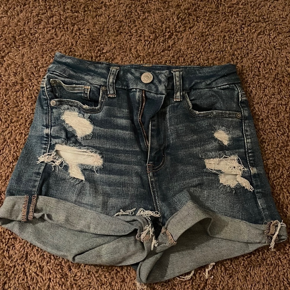 Curvy High-Rise Shortie American Eagle Shorts